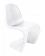 Panton Style S Chair - White Plastic
