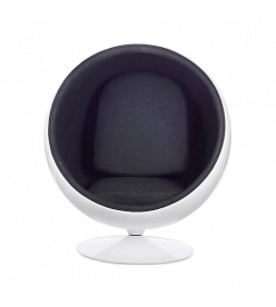 Eero Aarnio Ball Chair Replica - Black Cashmere Wool