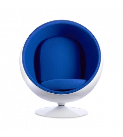Eero Aarnio Ball Chair Replica - Blue Cashmere Wool