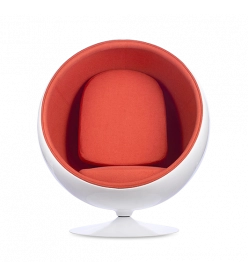 Eero Aarnio Ball Chair Replica - Orange Cashmere Wool
