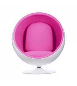 Eero Aarnio Ball Chair Replica - Pink Cashmere Wool