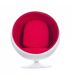 Eero Aarnio Ball Chair Replica - Red Cashmere Wool