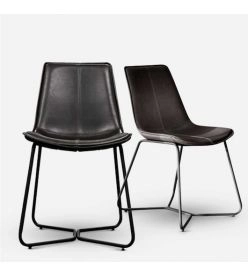 Bronshoj Leather Dining Chairs - Charcoal