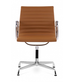 Eames Style EA108 Office Chair - Tan Brown Leather