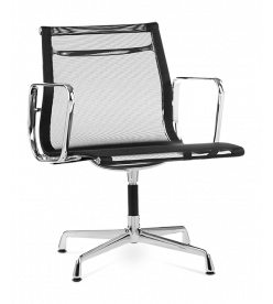 Eames EA108 Office Chair Replica - Black Mesh front angle