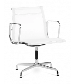 Eames EA108 Office Chair Replica - White Mesh front angle
