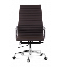 Eames Style EA119 Office Chair - Dark Brown Leather