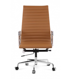 Eames Style EA119 Office Chair - Tan Brown Leather