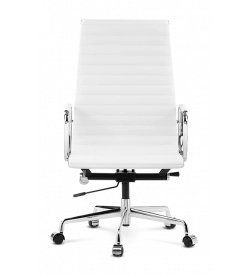 Eames Style EA119 Office Chair - White Leather