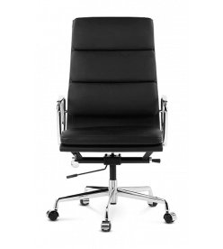 Eames Style EA219 Office Chair - Black Leather