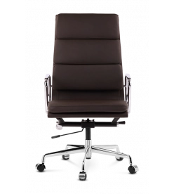 Eames Style EA219 Office Chair - Dark Brown Leather