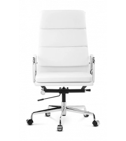 Eames Style EA219 Office Chair - White Leather