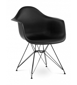 Eames DAR Chair Replica - Black & Black Legs 