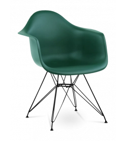 Eames DAR Chair Replica - Forest Green & Black Legs 
