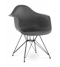 Eames DAR Chair Replica - Dark Grey & Black Legs 