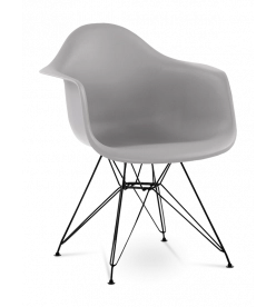 Eames DAR Chair Replica - Mid Grey & Black Legs 