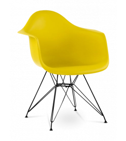 Eames DAR Chair Replica - Mustard & Black Legs 