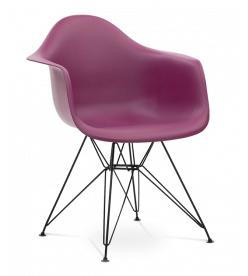 Limited Edition Eames DAR Chair Replica - Mulberry & Black Legs 
