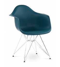 Eames DAR Chair Replica - Ocean & Chrome Legs 