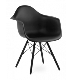 Eames DAW Chair Replica - Black & Black Legs 