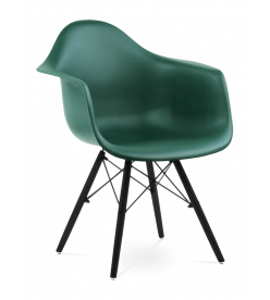 Eames DAW Chair Replica - Forest Green & Black Legs 