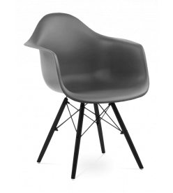 Eames DAW Chair Replica - Dark Grey & Black Legs 