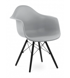 Eames DAW Chair Replica - Mid Grey & Black Legs 
