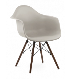 Eames DAW Chair Replica - Beige & Walnut Legs 