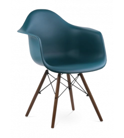 Eames DAW Chair Replica - Ocean & Walnut Legs 
