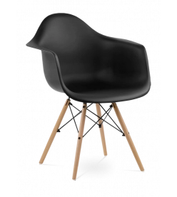 Eames DAW Chair Replica - Black & Beech Legs