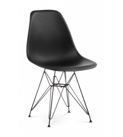 Eames DSR Chair Replica - Black & Black Legs