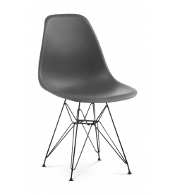 Eames DSR Chair Replica - Dark Grey & Black Legs 