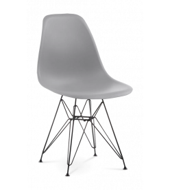 Eames DSR Chair Replica - Mid Grey & Black Legs