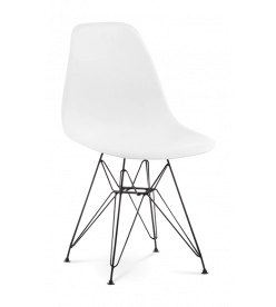Eames DSR Chair Replica - White & Black Legs 