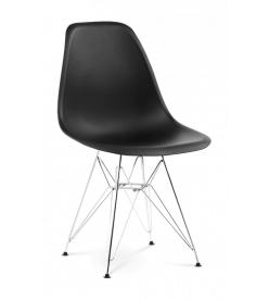 Eames DSR Chair Replica in Black & Chrome Legs