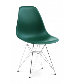 Eames DSR Chair Replica in Forest Green & Chrome Legs