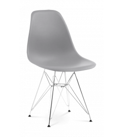 Eames DSR Chair Replica in Mid Grey & Chrome Legs
