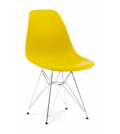 Eames DSR Chair Replica in Mustard & Chrome Legs