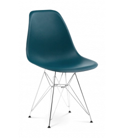 Eames DSR Chair Replica in Ocean & Chrome Legs