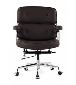 Eames Executive ES104 Chair Replica in Dark Brown real Italian Leather