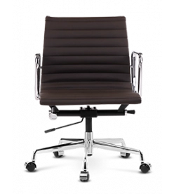 Eames Style EA117 Management Office Chair - Dark Brown Leather