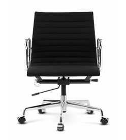 Eames Style EA117 Management Office Chair - Black Wool
