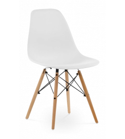 Designer Plastic Dining Side Chair - front angle