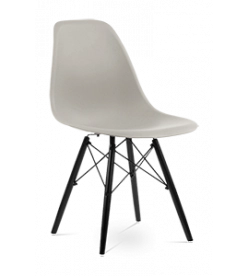Eames DSW Chair Replica - Beige & Black Legs 