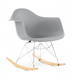 Designer Plastic Rocking Armchair - front angle