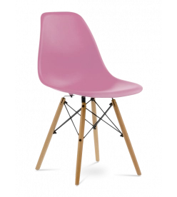 Eames DSW Chair Replica - Pink & Beech Legs 