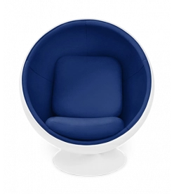 Aarnio Style Ball Chair - Blue Wool