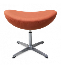 Jacobsen Style Egg Ottoman - Orange Cashmere