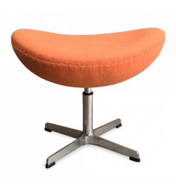 Jacobsen Style Egg Ottoman - Orange Wool