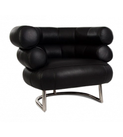 Gray Bibendum Chair Replica - black leather